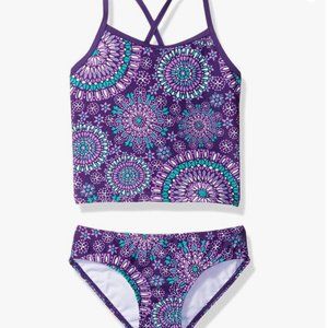 Kanu Surf Girls' Melanie Beach Sport 2-pc Banded Tankini Size 5 6839